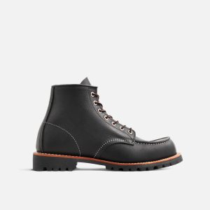 Red Wing Roughneck Moc Toe Work Boots 2949 - Black Oil Slick