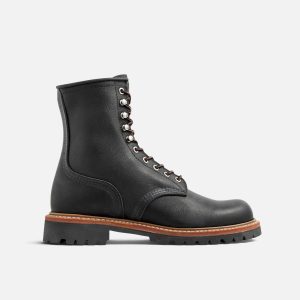 Red Wing Logger Boots - 4501 8-Inch Black Oil Slick